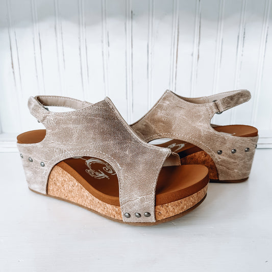 Isabella Wedge Sandal - Cream