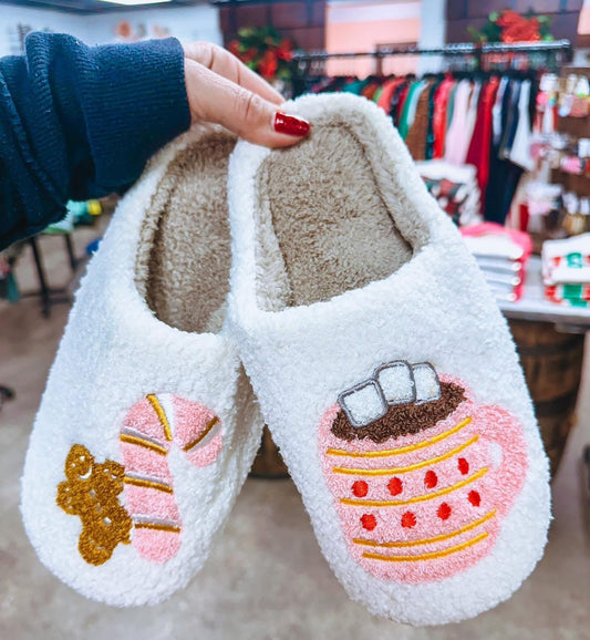 Hot Chocolate Fuzzy Fleece Slipper