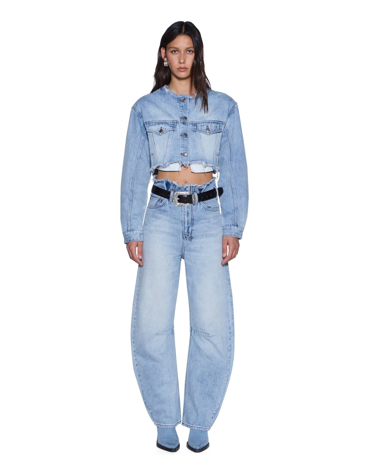 TORN OFF CROP TRUCKER VAPOUR