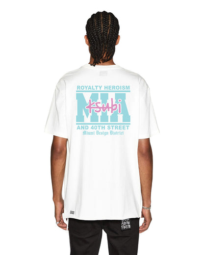 MIAMI AND THE STREETS SS BIGGIE TEE WHITE