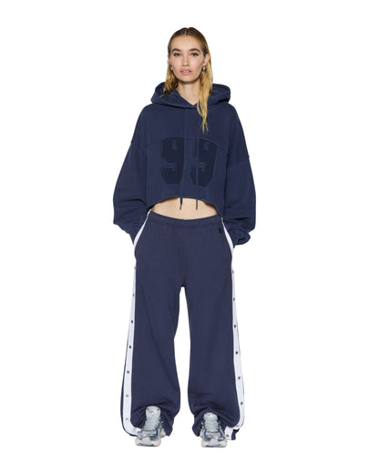 OH G HOODIE CROPPED INK BLUE