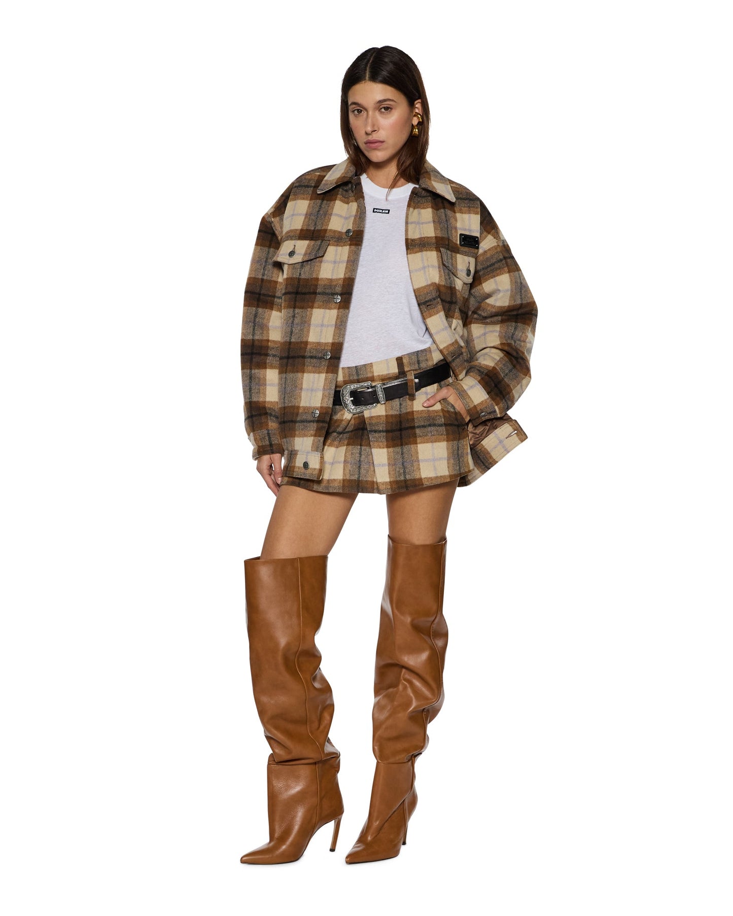 KSUPER TRUCKER JACKET PLAID