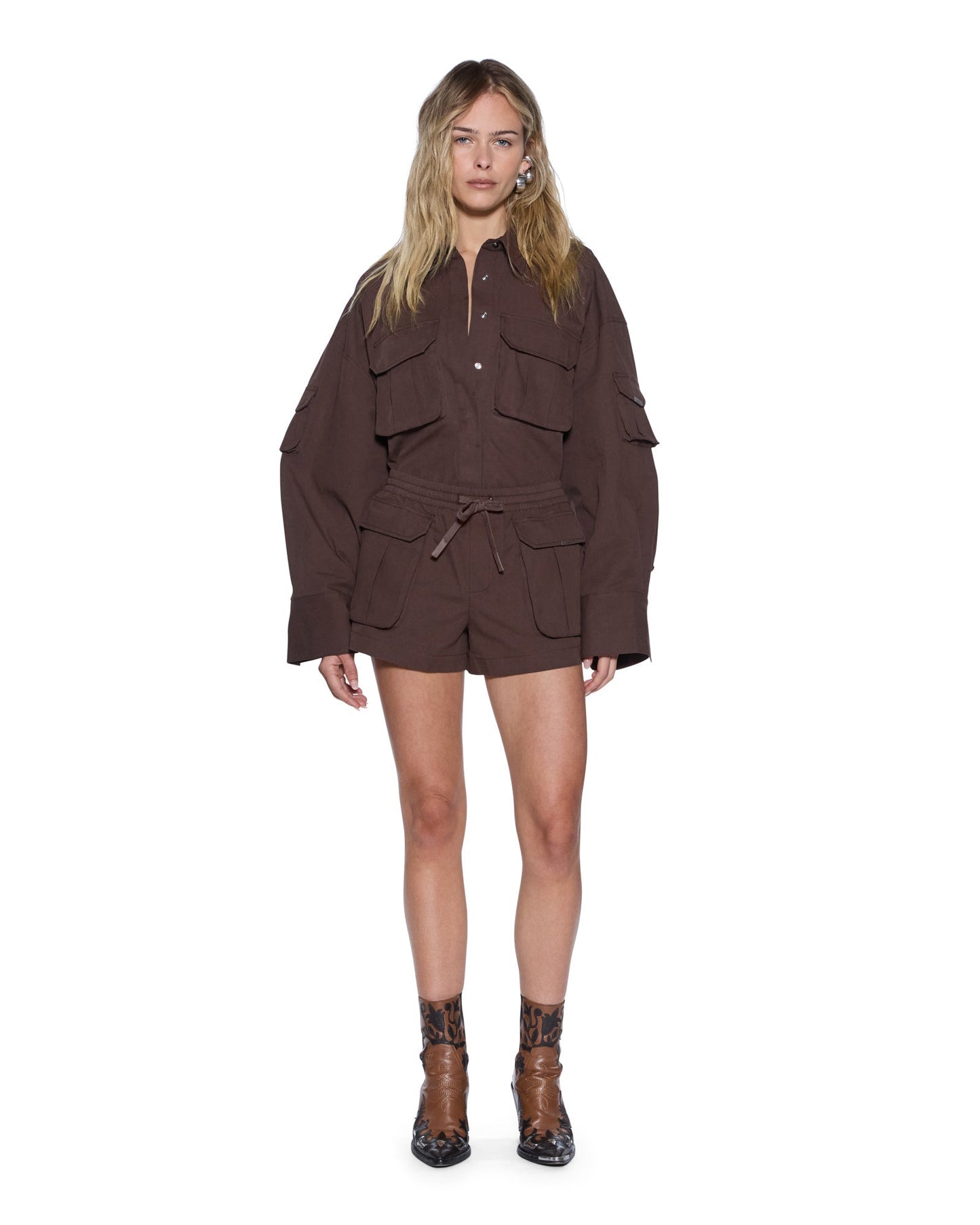 ASTRA LS CARGO SHIRT CHOCOLATE